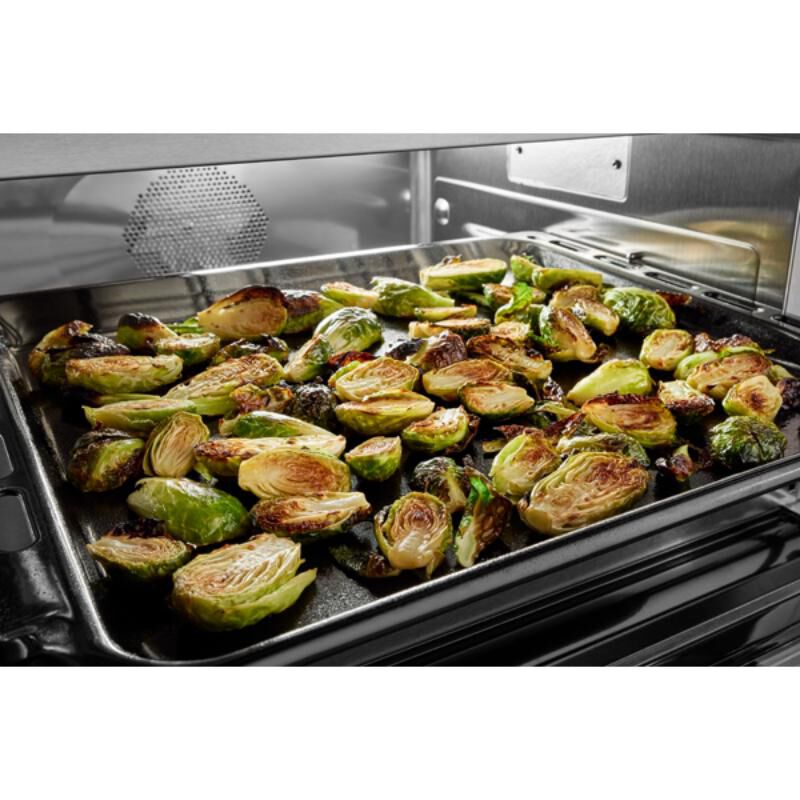 KitchenAid 30 in. 5.0 cu. ft. Smart Steam Electric Single Wall Oven with True European Convection - Stainless Steel with PrintShield Finish, , hires