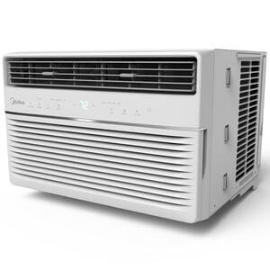 Midea 8,000 BTU 115V Smart Window Air Conditioner with 3 Fan Speeds, Sleep Mode & Remote Control - White, , hires