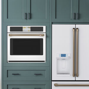 Cafe Professional Series 30 in. 5 cu. ft. Smart Electric Single Wall Oven with True European Convection - Matte White, Matte White, hires