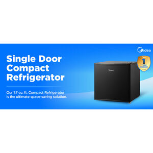 Midea 19 in. 1.7 cu. ft. Mini Fridge - Black, Black, hires