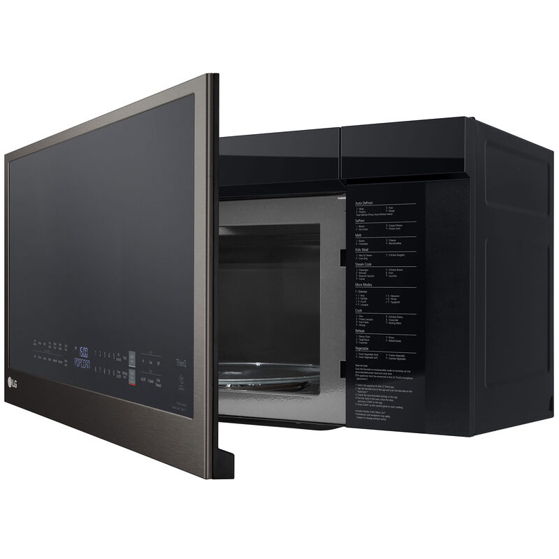 LG 30 in. 2.0 cu. ft. Over-the-Range Microwave with 10 Power Levels, 400 CFM & Sensor Cooking Controls - Print Proof Black Stainless Steel, PrintProof Black Stainless Steel, hires