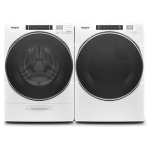 Whirlpool 27 in. 5.0 cu. ft. Stackable Front Load Washer with Sanitize Cycle, Steam Wash & Load-&-Go XL Dispenser - White, , hires