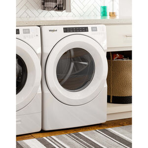 Whirlpool 27 in. 7.4 cu. ft. Stackable Long Vent Gas Dryer with Intuitive Controls, Sanitize Cycle & Sensor Dry - White, , hires