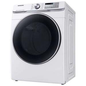Samsung 27 in. 7.5 cu. ft. Smart Stackable Gas Dryer with Sanitize+, Steam Cycle & Sensor Dry - White, White, hires