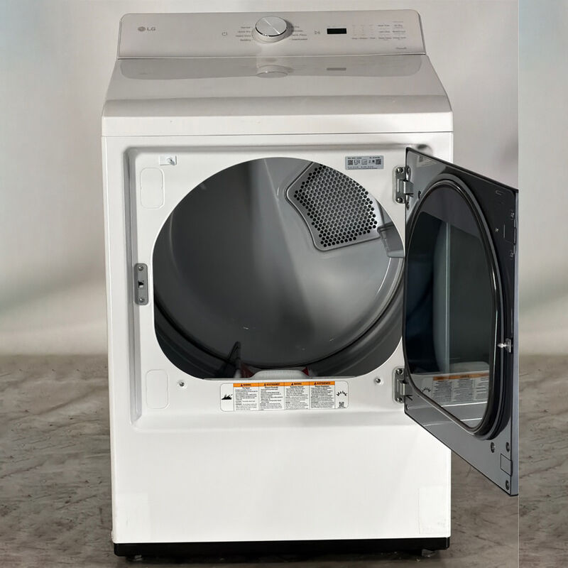 LG 27 in. 7.3 cu. ft. Smart Electric Dryer with AI Sensor Dry - Alpine White (Open Box Excellent Condition), , hires