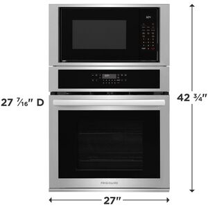 Frigidaire 27 in. 5.4 cu. ft. Electric Microwave/Wall Oven Combo with Standard Convection & Sensor Cooking - Stainless Steel, , hires