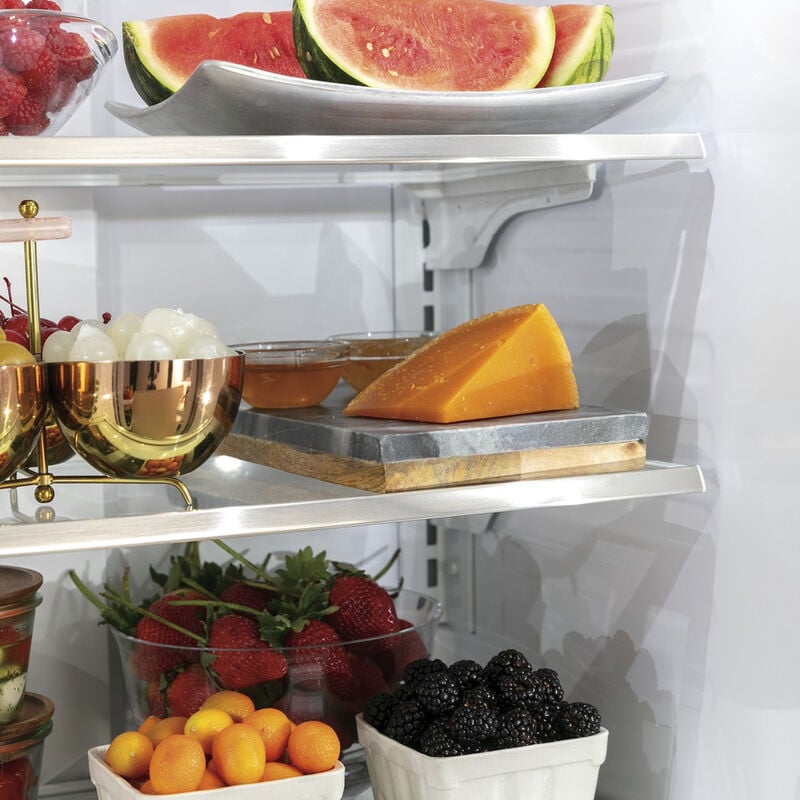 Cafe 36 in. 27.8 cu. ft. Smart French Door Refrigerator with Ice & Water Dispenser - Stainless Steel, Stainless Steel, hires