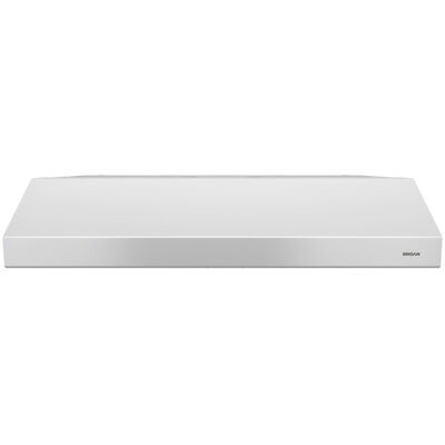Broan 41000 Series 24 in. Standard Style Range Hood with 2 Speed Settings,  Ductless Venting & Incandescent Light - White