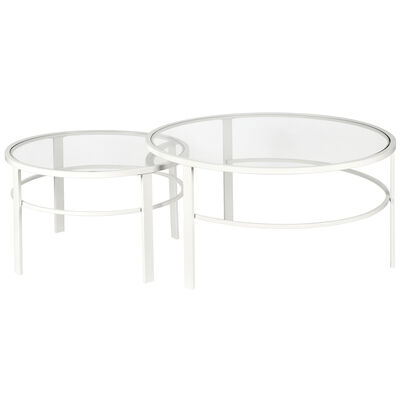 Hudson & Canal Gaia Nesting Table - White | CT202