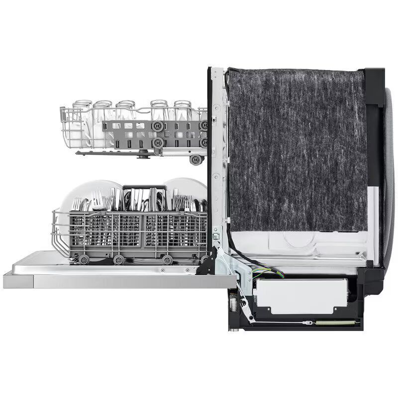 LG 24 in. Front Control Dishwasher with 52 dBa Sound Level, Dynamic Dry & Pocket - Stainless Steel Look, Stainless Steel Look, hires