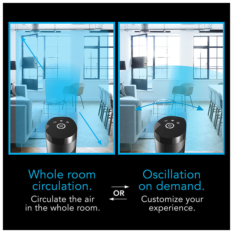 Vornado 37 in. Fan Oscillating Tower Fan- Black, , hires