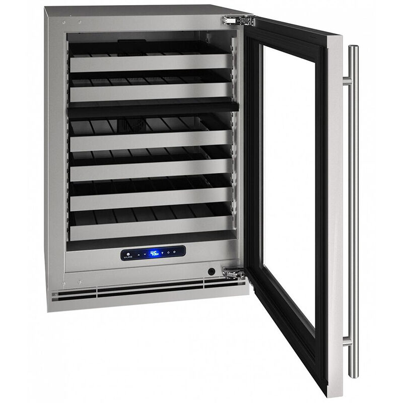 U-Line 5 Class 24 in. Undercounter Wine Cooler with Wire Racks, Single Temperature Zone & 49 Bottle Capacity - Custom Panel Ready, , hires