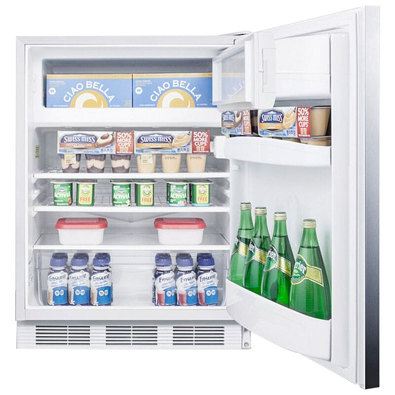 Summit AccuCold 24 in. 5.1 cu. ft. Undercounter Refrigerator - Stainless Steel, , hires