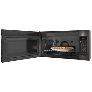 GE Profile 30 in. 1.7 cu. ft. 950W Over-the-Range Microwave with 300 CFM, Convection & Sensor Cooking - Black Stainless, Black Stainless, hires