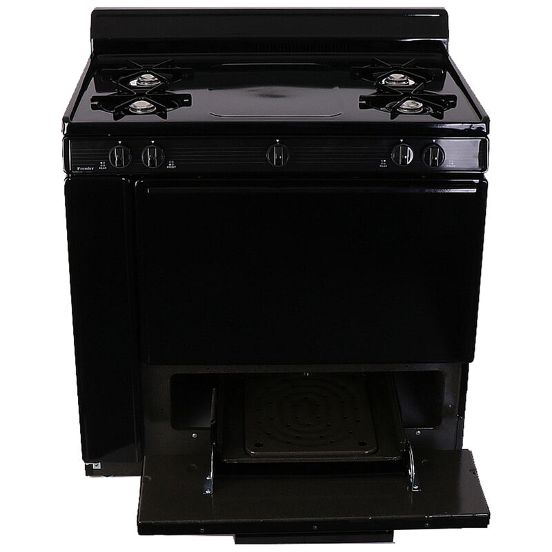 Premier 36 in. 3.9 cu. ft. Gas Range with Open Burners - Black, , hires