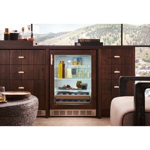 Monogram 24 in. 5.5 cu. ft. Built-In/Freestanding Beverage Center with Pull-Out Shelves & Digital Control - Stainless Steel, , hires