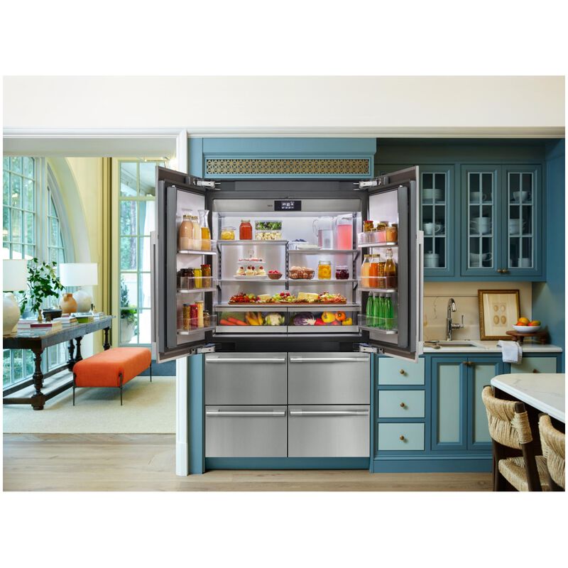 SKS 48 in. 26.0 cu. ft. Built-In Smart Counter Depth 6-Door French Door Refrigerator with Internal Water Dispenser - Stainless Steel, , hires
