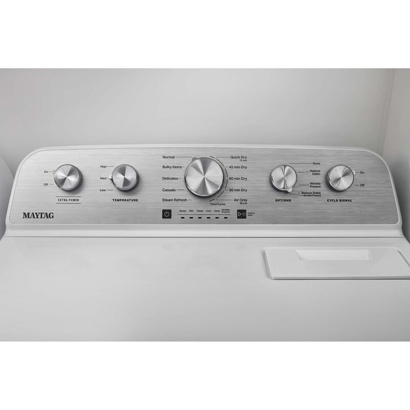 Maytag 29 in. 7.0 cu. ft. Front Load Gas Dryer with 10 Dryer Programs, 4 Dry Options & Wrinkle Care - White, White, hires