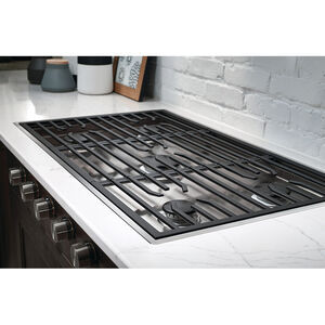 Wolf Contemporary 36 in. 5-Burner Natural Gas Cooktop with Simmer Burner & Power Burner - Stainless Steel, , hires
