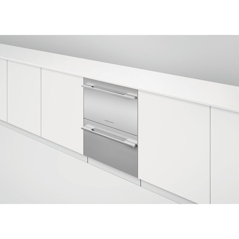 Fisher & Paykel Series 9 24 in. Smart Double Drawer with Top Control & 43 dBa Sound Level - Custom Panel Ready, , hires
