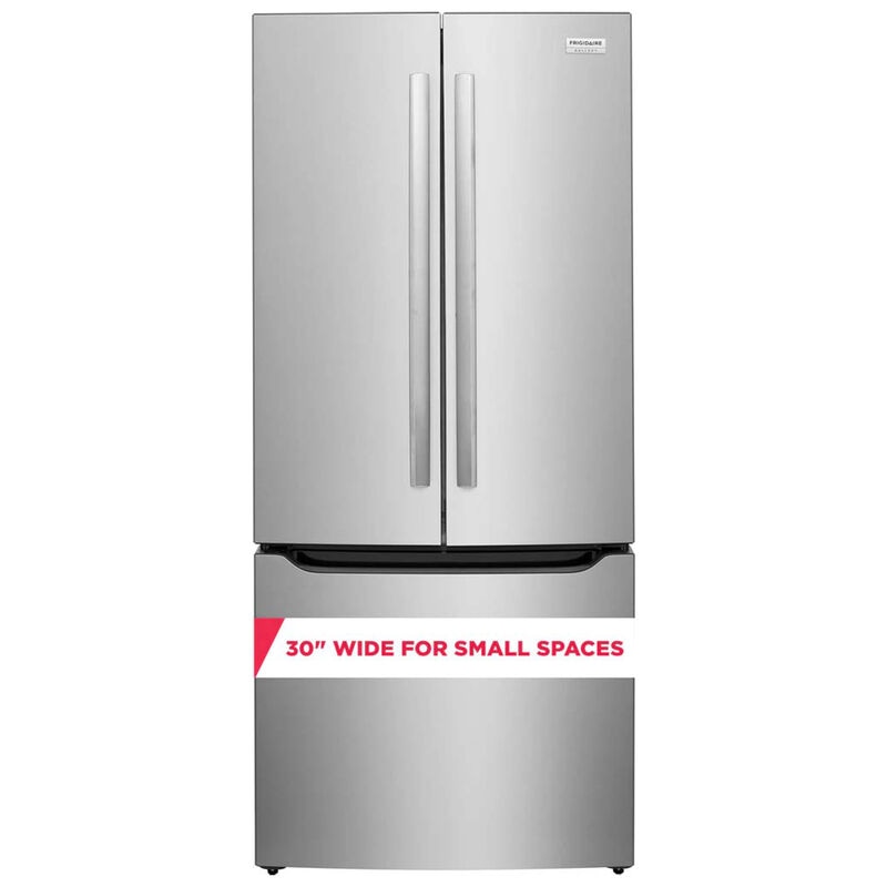 Frigidaire Gallery 30 in. 20.0 cu. ft. French Door Refrigerator with Internal Water Dispenser - Stainless Steel, , hires