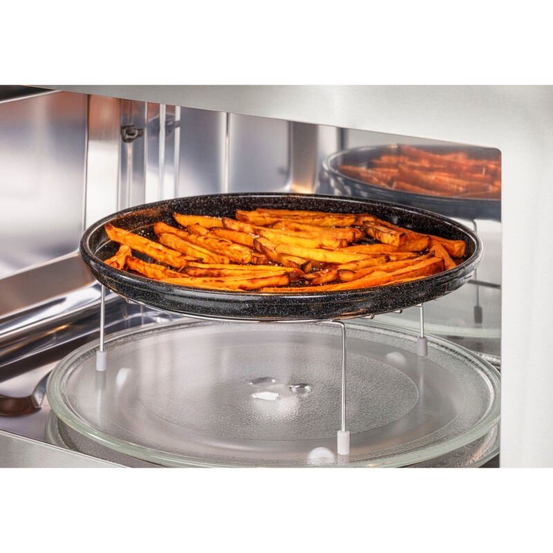 GE Profile 30 in. 1.7 cu. ft. 950W Over-the-Range Microwave with 300 CFM, Convection & Sensor Cooking - Black Stainless, Black Stainless, hires