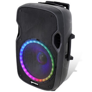 Gemini High Power 15" LED Bluetooth Party Speaker Bundle - Black, , hires