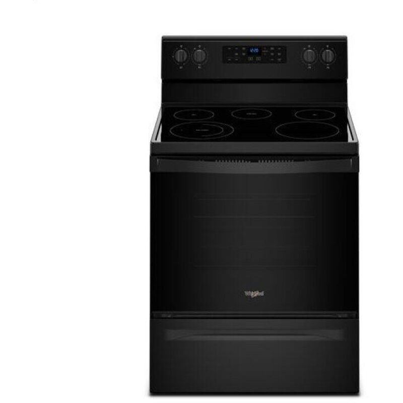 Whirlpool 30 Freestanding Electric Range With 5 Smoothtop Burners 5 3 Cu Ft Single Oven Storage Drawer Black P C Richard Son
