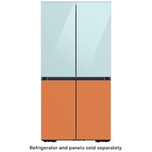 Samsung BESPOKE 4-Door Flex Top Panel for Refrigerators - Morning Blue Glass, , hires