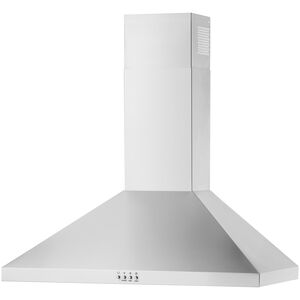Whirlpool 30 in. Convertible Chimney Style Range Hood with 300 CFM, 3 Fan Speeds & 2 LED Lights - Stainless Steel, , hires