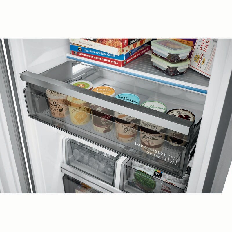 Frigidaire Professional Series 33 in. 18.8 cu. ft. Double-Drawers Upright Freezer with Ice-Maker & Adjustable Shelves - Stainless Steel, , hires