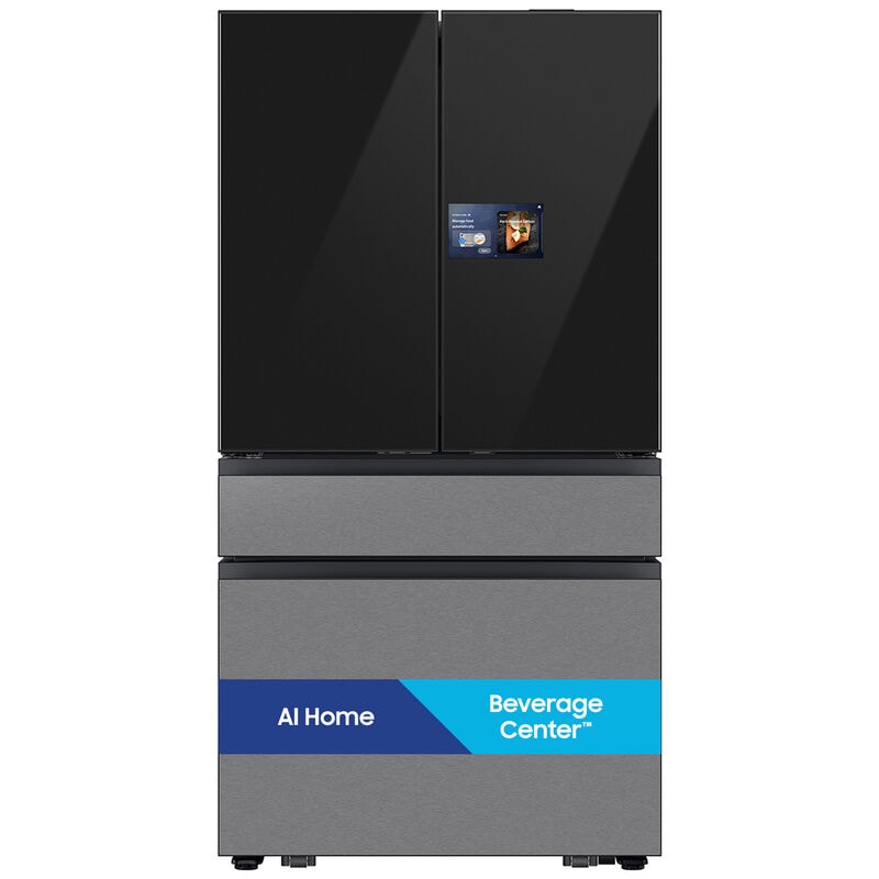 Samsung Bespoke 36 in. 22.5 cu. ft. Smart Counter Depth 4-Door French Door Refrigerator with AI Home, Beverage Center & Internal Water Autofill Pitcher - Charcoal Glass & Stainless Steel, , hires