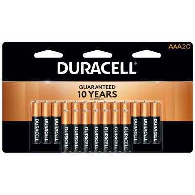 Duracell AAA 20 Pack Coppertop Battery | MN2400B20