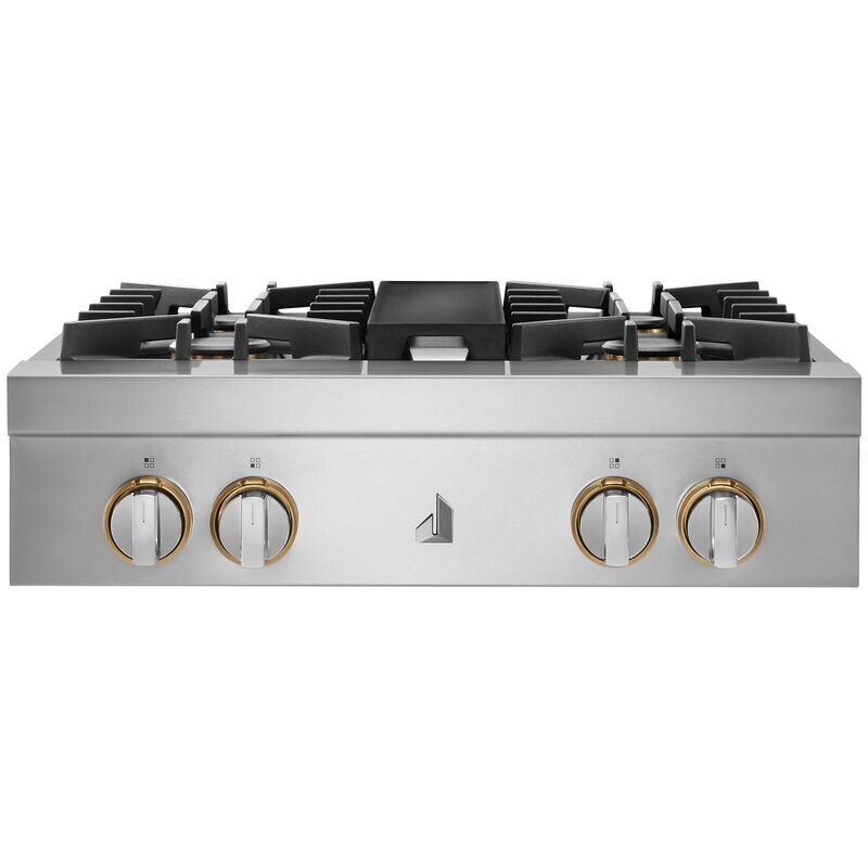 JennAir Rise 30 in. 4-Burner Natural Gas Rangetop with Simmer Burner & Power Burner - Stainless Steel, , hires