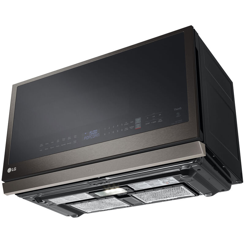 LG 30 in. 2.1 cu. ft. 1050W Smart Over-the-Range Microwave with 400 CFM & Sensor Cooking - PrintProof Black Stainless Steel, PrintProof Black Stainless Steel, hires