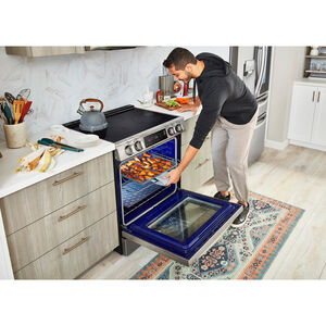 LG 30 in. 6.3 cu. ft. Smart Air fry Convection Oven Slide-In Electric Range with 4 Induction Zones - PrintProof Stainless Steel, , hires