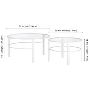 Hudson & Canal Gaia Nesting Table - White, , hires
