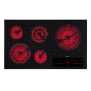 Miele 36 in. 5-Burner 208V Electric Cooktop with Touch Control - Black, , hires