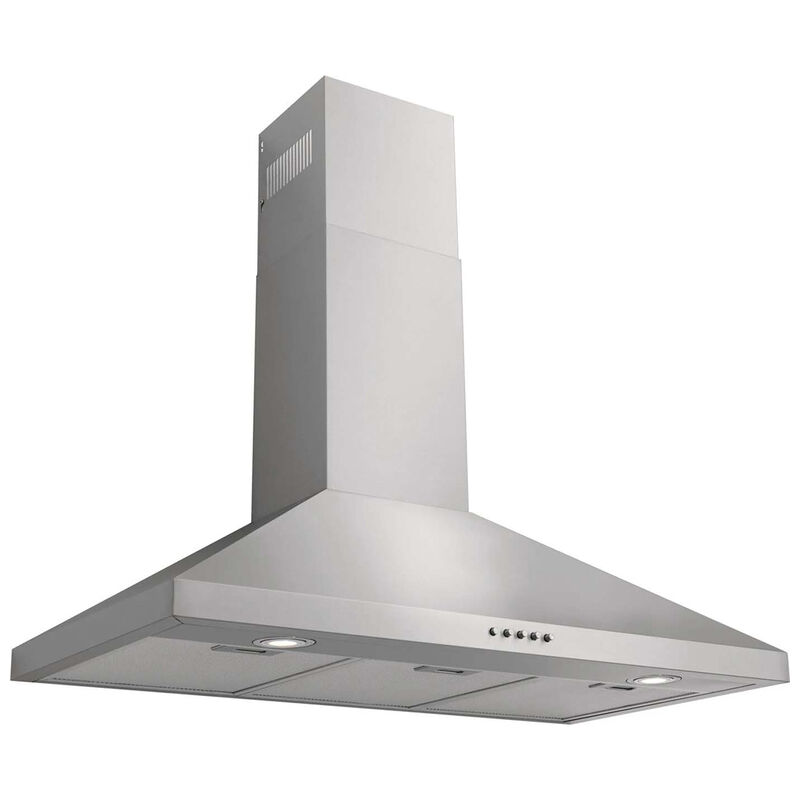 Frigidaire 36 in. Convertible Chimney Style Range Hood with 350 CFM, 3 Fan Speeds & 2 LED Lights - Stainless Steel, , hires