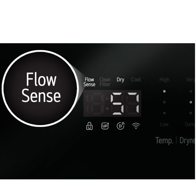 LG 27 in. 7.3 cu. ft. Smart Electric Dryer with AI Sensor Dry - Platinum Black, Platinum Black, hires