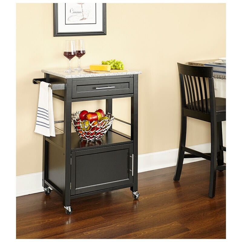 Flynn Kitchen Cart-Black, , hires