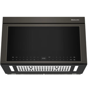 KitchenAid 30 in. 1.1 cu. ft. 950W Smart Over-the-Range Microwave with 400 CFM, Convection & Sensor Cooking - Black Ore, , hires