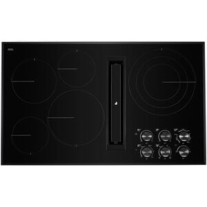 JennAir 36 in. 5-Burner Electric Cooktop with Downdraft, Simmer Burner & Power Burner - Black, , hires