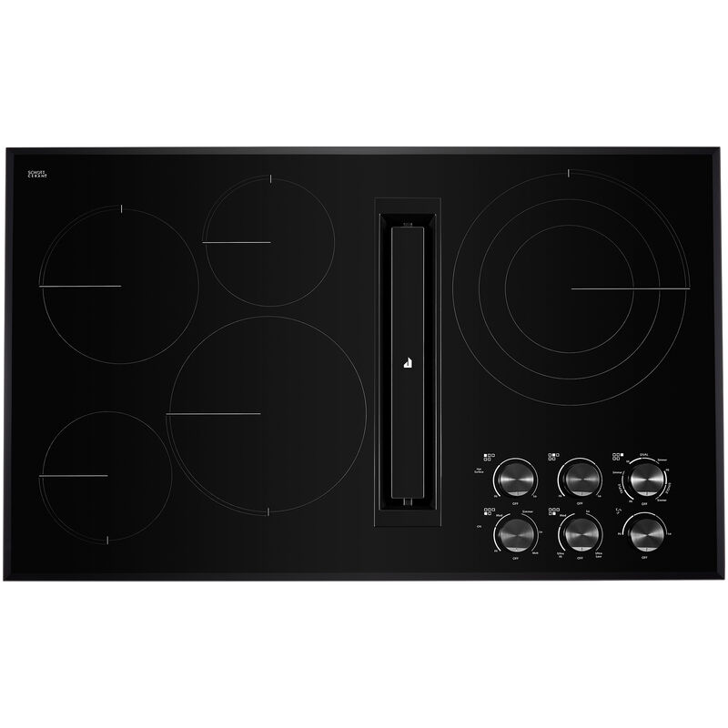JennAir 36 in. 5-Burner Electric Cooktop with Downdraft, Simmer Burner & Power Burner - Black, , hires