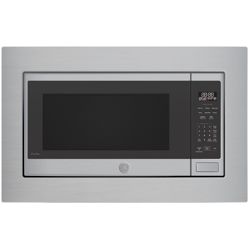 GE Profile 24 in. 2.2 cu. ft. 1100W Smart Built-In Microwave with Sensor Cooking - Stainless Steel, , hires