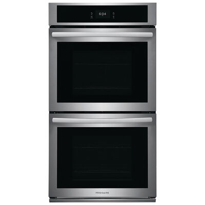 Frigidaire 27" 7.6 Cu. Ft. Electric Double Wall Oven with Standard Convection & Self Clean - Stainless Steel | FCWD2727AS