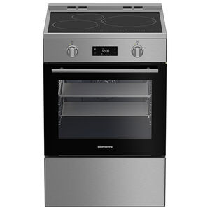Blomberg 24 in. 2.5 cu. ft. True European Convection Electric Range with 3 Induction Burners - Stainless Steel, , hires