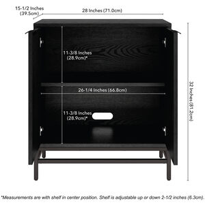 Hudson & Canal Montello 28" Wide Rectangular Fluted Accent Cabinet - Black Grain, , hires