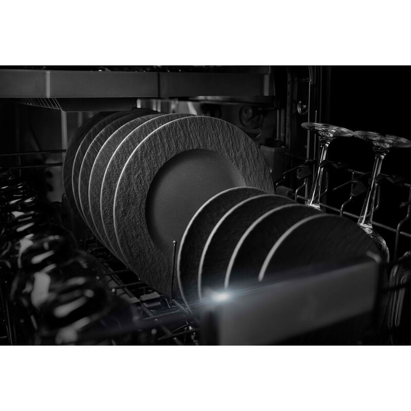JennAir Noir 24 in. Top Control Dishwasher with 39 dBa Sound Level, 3rd-Rack & Precision Dry Plus Option - Stainless Steel, , hires