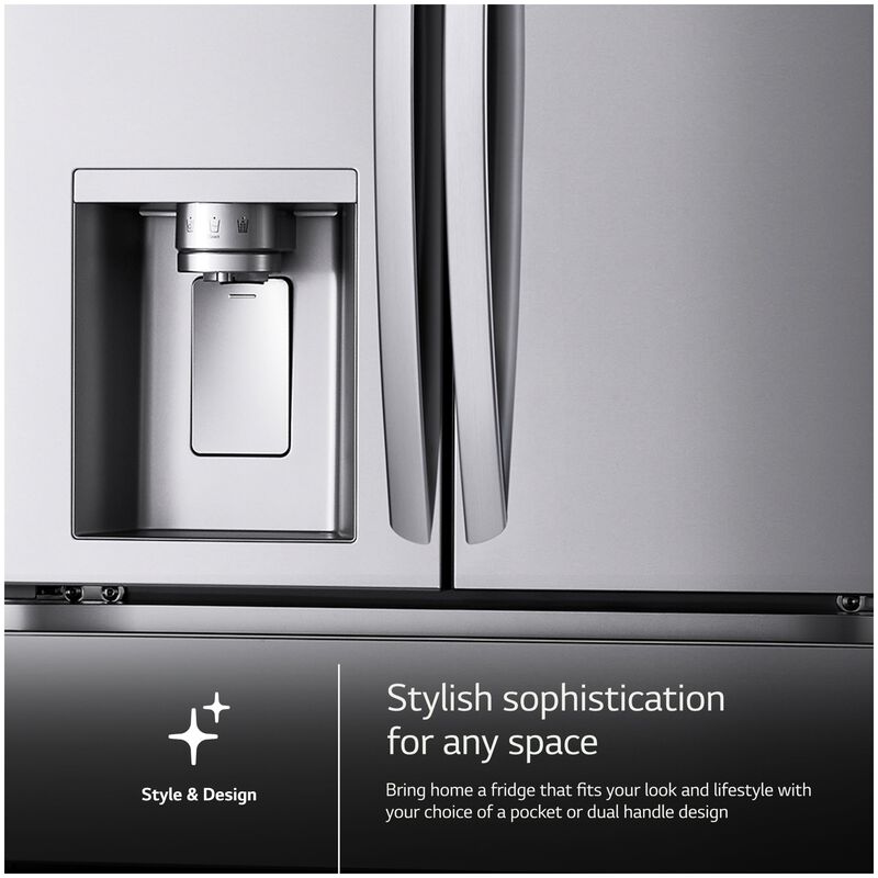 LG 36 in. 28.6 cu. ft. Smart 4-Door French Door Refrigerator with Ice & Water Dispenser - PrintProof Stainless Steel, PrintProof Stainless Steel, hires